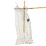 Lulus White Captivated Beauty Satin Ruffle Dress Bridal Wedding size S NEW Tags Photo 8