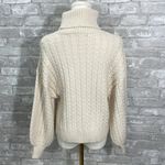 T Tahari  Cream Cable Knit Turtleneck Sweater Photo 2