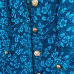 Free People Gypsy Jacquard Teal Military Coat Photo 21