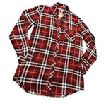 Sim and Sam slim flannel plaid shirt size M Red Size M Photo 0