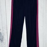 Adidas Jersey Track Pants Womens Sz L (32x30) Black Pink Active Sport Gym Photo 0