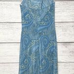 Charlotte Russe Vintage Blue Paisley Halter Slip Dress Size Medium Photo 3