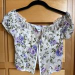 Sky to Moon Purple Floral Top Photo 0