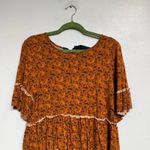 Matilda Jane  Orange Floral Give Thanks Tiered Tunic Sz S Photo 2