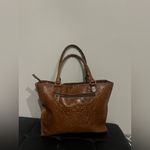 Patricia Nash  Zancona Tooled Brown Leather Tote Reiti Wallet New With Tags $308 Photo 1