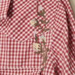 Ariat REAL Red White Gingham Shirt Western Embroidered Womens Size 3X Photo 2