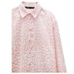 ZARA “Satin Effect” Pink Leopard Blouse Photo 5