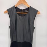 Helmut Lang  Gala Combo Dress Womens Large Black Lamb Leather Exposed Zipper FLAW Photo 1