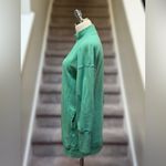 FreePeople Movement Oversized Mock Neck Back Zip Green Longline Sweatshirt Tunic Photo 5