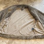 EXPRESS faux fur open front vest tan brown medium large pockets Photo 3