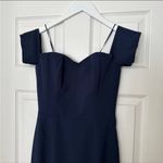 Dress the Population Bailey Midnight Blue Navy Sweetheart Crepe Midi Bodycon S Photo 5