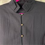 (Flawed Button Broken)Fridaze Linen Redefined Black Linen Shirt Jacket Size XL Photo 3