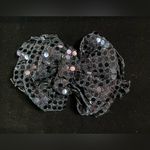 Vintage 90s Big Hair Bow Barrette Clip Oversized Black Photo 1