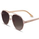 Velvet Tees Velvet Mauve and Gold Aviator Sunglasses Photo 7