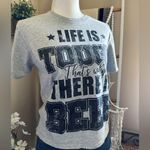 Life is Tough that’s why there is Beer Gray Graphic T shirt Photo 1
