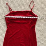 Lush Clothing Lush Crushed Velvet Bright Red Christmas Holiday Dress Bodycon Medium Mini EUC Photo 9