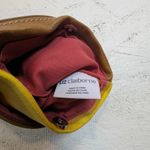 Liz Claiborne  Striped Canvas Cosmetic Bag – Leather Trim Makeup Pouch Photo 2