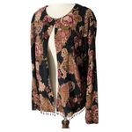 NWT VINTAGE 90s MSK Floral Beaded Top Black Size XL Photo 4