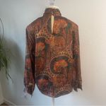 Westbound Vintage  Size 12 Paisley Psychedelic Print 80’s Long Sleeve Blouse Photo 11