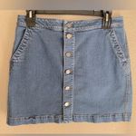 Loft Denim Button Down Jean Skirt Size 14 Photo 0