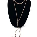 Lucky Brand 3/$30 | Tan Rose Tassel Beaded Leather Cord Lariat Choker Photo 0