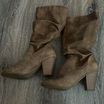 Francesca’s Tan Slouchy Heeled Boots Size 6 Medium Photo 5