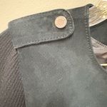 Bernardo Genuine Leather Moto Jacket Knit Sleeves Black Cropped Medium  Photo 5