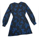 ALC Frank A.L.C Black and Blue Long Sleeve Mini Dress Photo 1