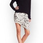 Pam & Gela new ✲ Asymmetric Drape Print Mini Skirt ✲ Hazy Stone Print ✲ Small Photo 1