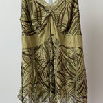 Separates by NY City Design Co. Y2k Fairy Green Brown Leaf Print Lace Top sz L Size L Photo 0