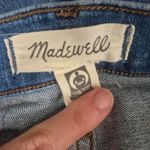 Madewell  9" Mid-Rise Skinny Blue Jeans Distressed Knees Raw Hem Size 26 Photo 2