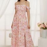 Grace Karin NEW Floral Flowy A Line Maxi Smocked Off Shoulder Dress 2X Photo 1