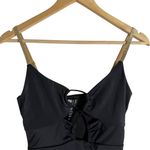 Beach Riot  Leslie Black Cut Out Gold Metallic Trim One Piece Swimsuit Size Large Photo 3