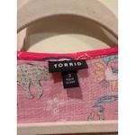 Torrid Pink Leopard Floral Print Midi Wrap Dress Pockets Short Sleeve Size 3 Photo 2