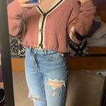 Love Tree Light Pink Sweater Crop Top Photo 0