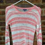 Splendid Loose Knit Pink & White Striped Long Sleeve Top Women's Size XS Photo 2