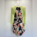 Le lis Lime Mixed Print Green & Pale Gray Striped with Navy Floral Back Panel M Photo 6
