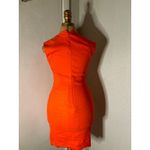 Nicole Miller  Orange Midi Cocktail Sheath Dress 0 Fall Corporate Siren Dopamine Photo 1