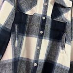 Amazon Women’s Blue/White Plaid Shacket Photo 2