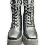 Koi Womens Chunky Platform Lace Up Army Combat Ankle Booties Size 5 EUC Photo 1