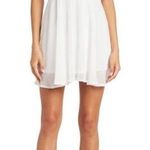 NEW Area Stars White Ruched Lace Back Mini Dress Size Large Photo 0