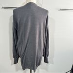 Hinge  Size M Gray Knit Balloon Sleeve Open Front Cardigan Sweater Neutral Cozy Photo 2