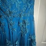 La Femme • Gown Formal Dress • Tulle Embroidered Rhinestones • Floral • Size 10 Photo 6