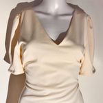 EXPRESS Cream Puff Sleeve Tie-Back Dress – Size Medium Photo 1
