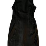 $1095 Theyskens’ Theory 4 Lambskin Leather Sheath Mini Dress Quilted Ducka Black Photo 2