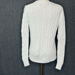 Vineyard Vines  White Cable Knit Cotton Blend Long Sleeve Sweater Womens Size M Photo 4