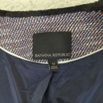 Banana Republic Blazer jacket Tweed Snap Front Women's Size 12 Black with Red Photo 6