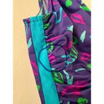 Maxine of Hollywood 80s Print Ruched One Piece USA Vintage Swimsuit Size 16 Photo 4