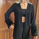 Thalia Sodi  Womens Faux Fur Cuff Cardigan Photo 12
