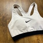 Nike Womens Classic Pro Padded Sports Bra Sz Small White Swoosh Logo Front Photo 3